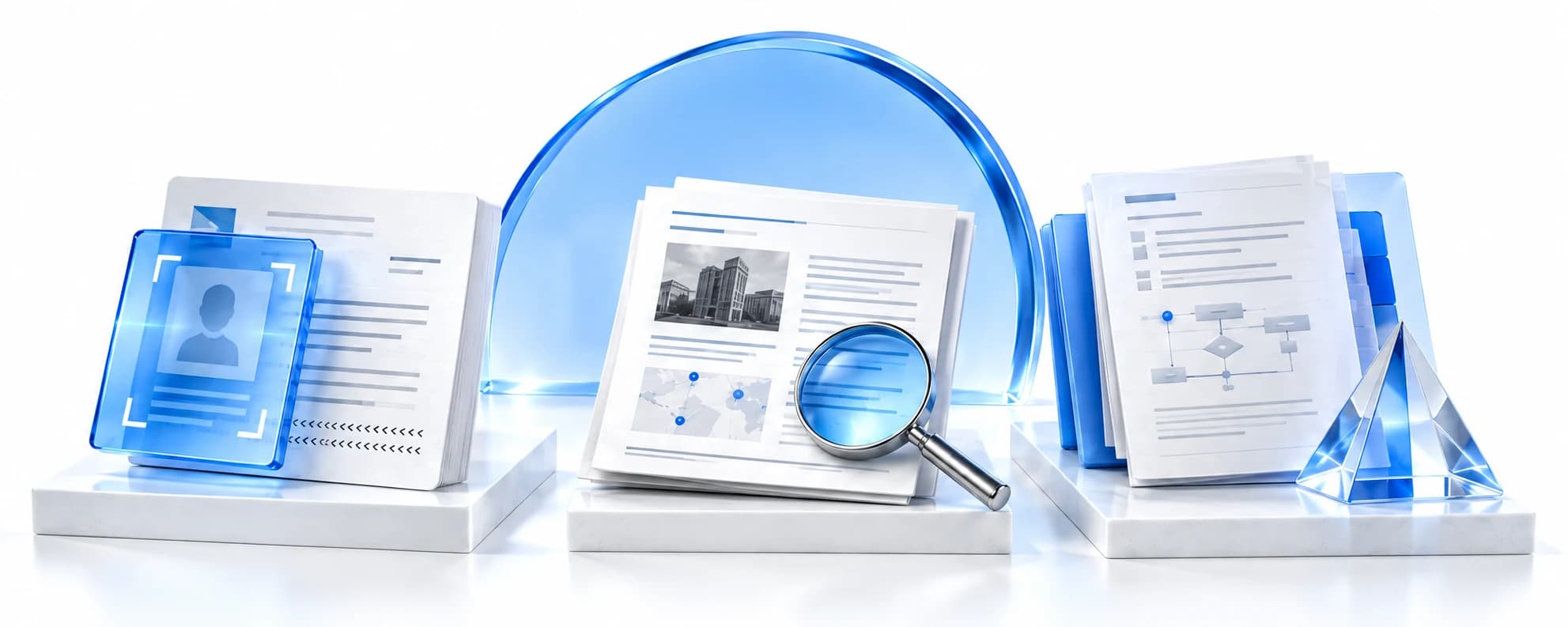 Document evidence, a source folio and investigation notes, each represented by a separate object.